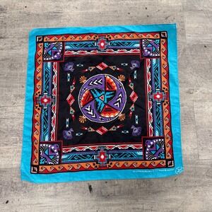 Wamcraft Bandana Unisex OS Turquoise Southwestern Native American Style Made USA